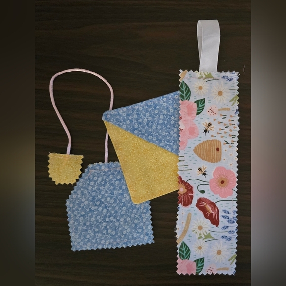 Handmade sewn bookmarks set of 3 - Picture 2 of 2